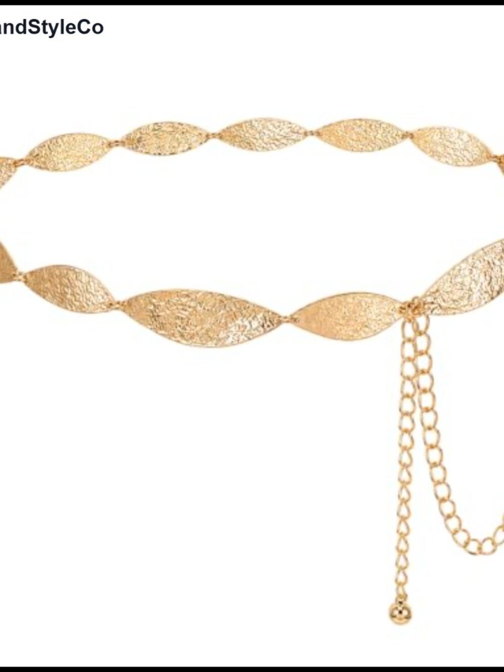 Gold Metal Chain Belt Adjustable Western Boho Waist Belt for Dress